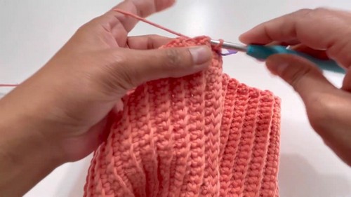 Crochet Double Brim Winter Hat Pattern 4