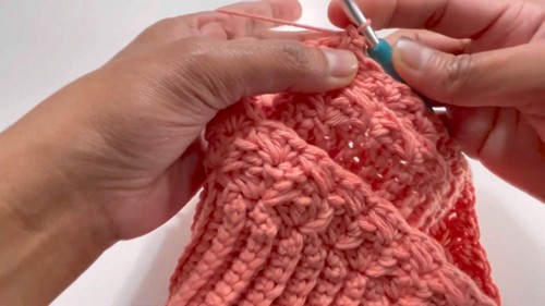 Crochet Double Brim Winter Hat Pattern 6