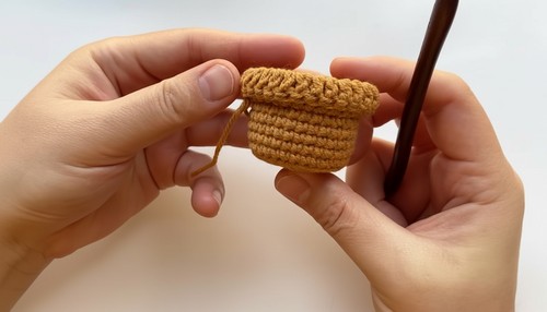 Crochet Rose Flower Pot Pattern 3