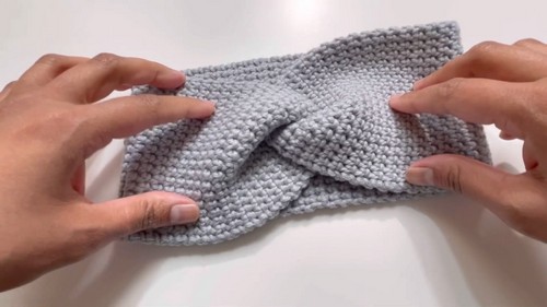 Crochet X Twisted Headband Pattern 8