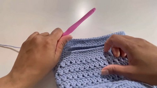 Cute Crochet Basket Bag Pattern 7