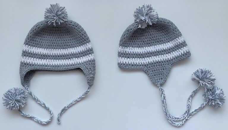 Cute Crochet Ear Flap Hat Pattern 10