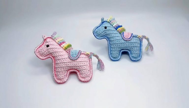 Cute Crochet Horse Keychain Pattern 10