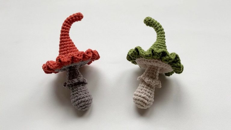 Cute Crochet Mushroom Keychain Pattern 11