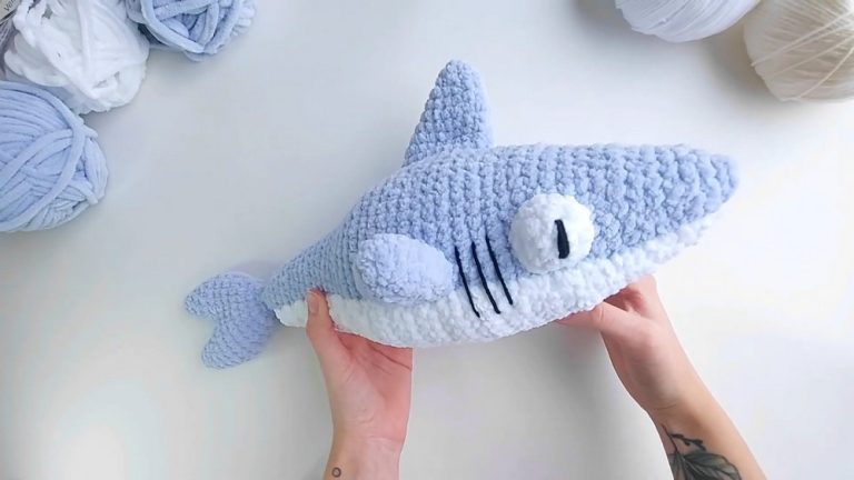 Cute Crochet Shark Amigurumi Pattern 11