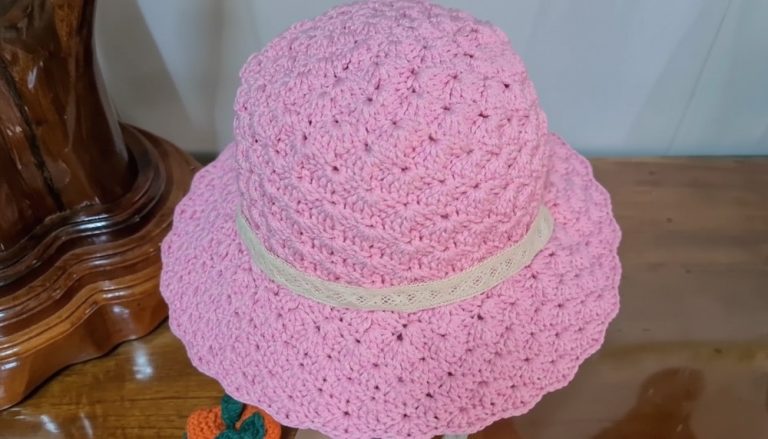 Easy Crochet Brimmed Hat Pattern 9