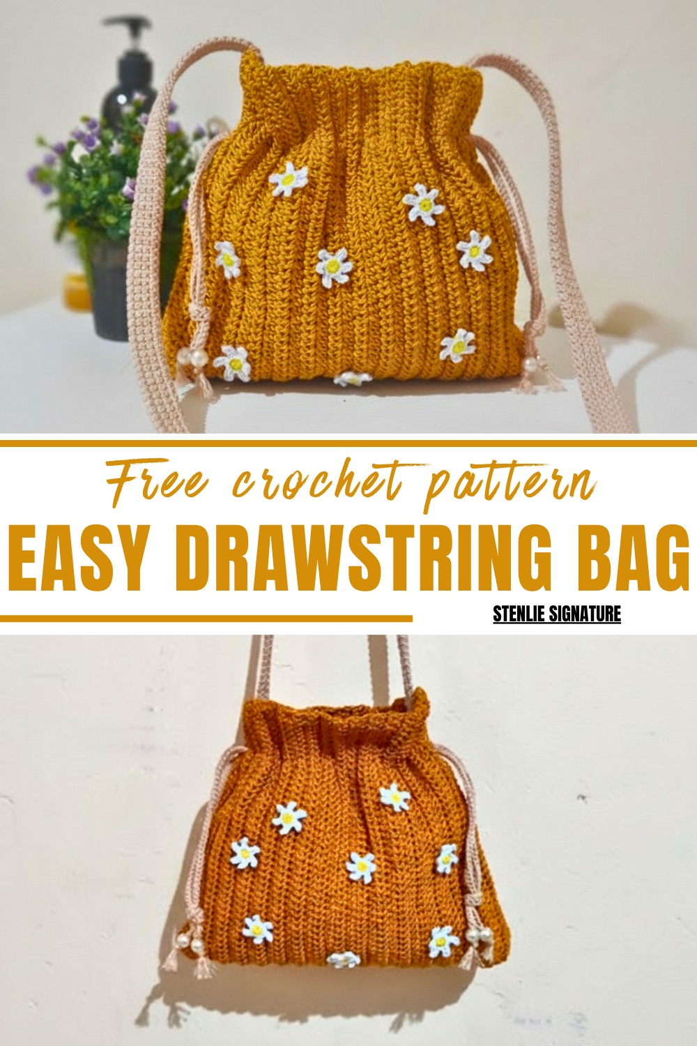 Elegant Crochet Drawstring Bag Pattern for a Polished Look - The Newlywed