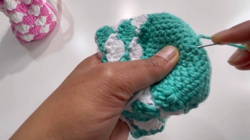 Easy Crochet Drawstring Mini Pouch Pattern 7