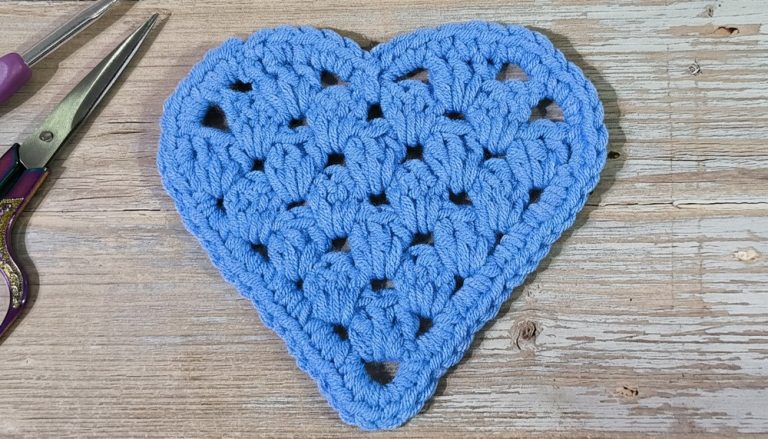 Easy Crochet Heart Coasters Pattern 9