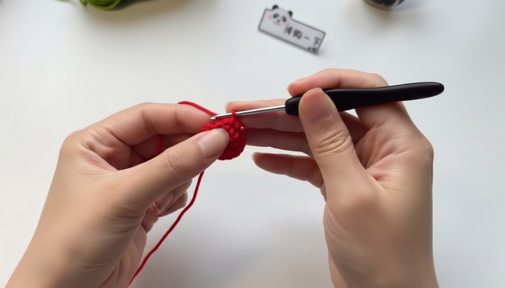 Crochet Apple Earphone Bag Pattern 2