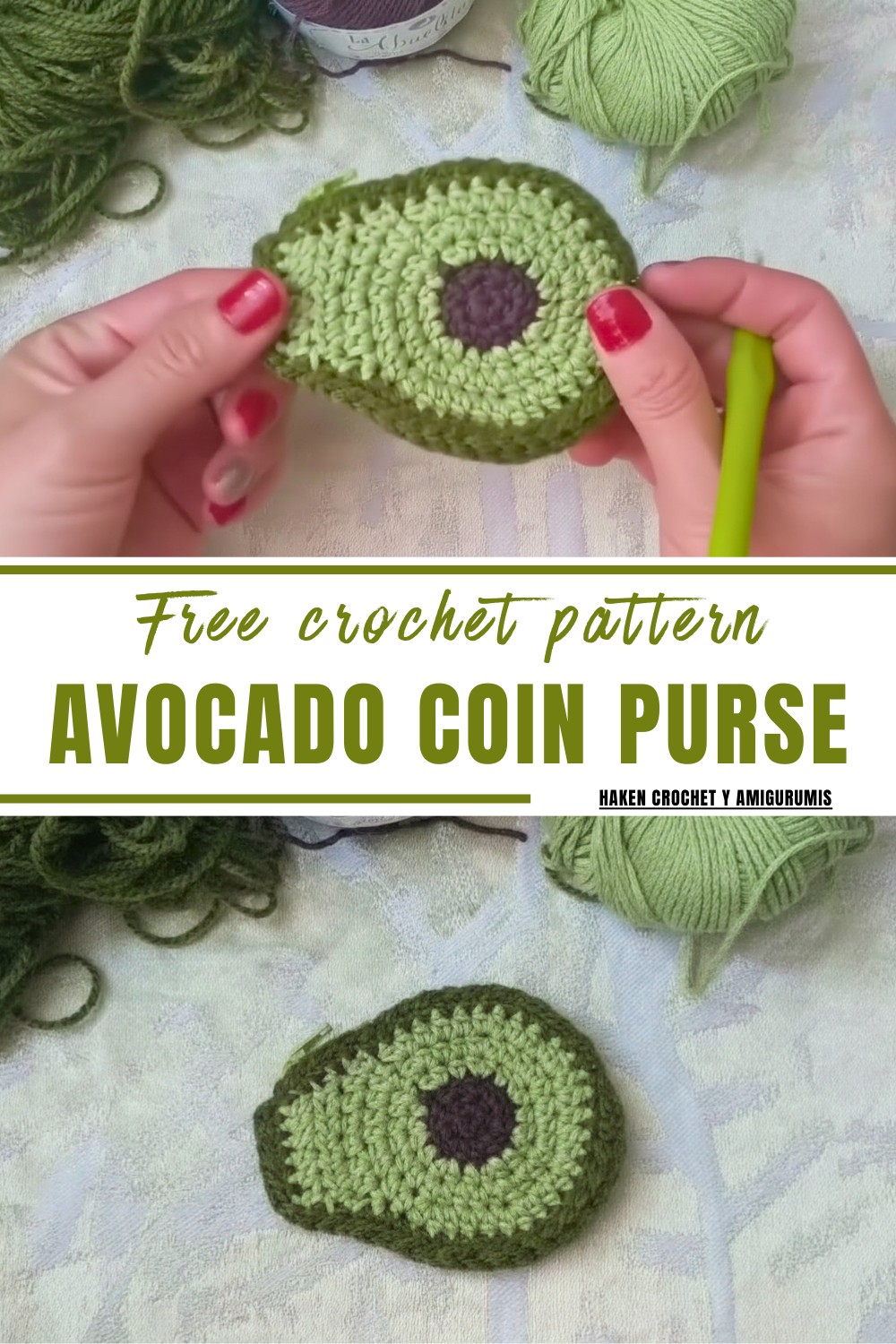 Crochet Avocado Coin Purse Pattern