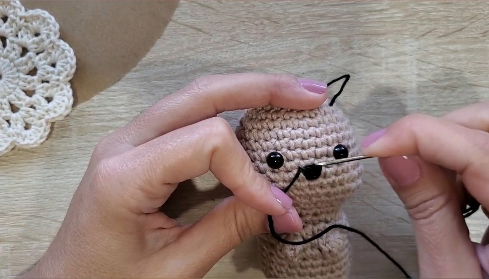 Crochet Dog Amigurumi Keychain Pattern 7
