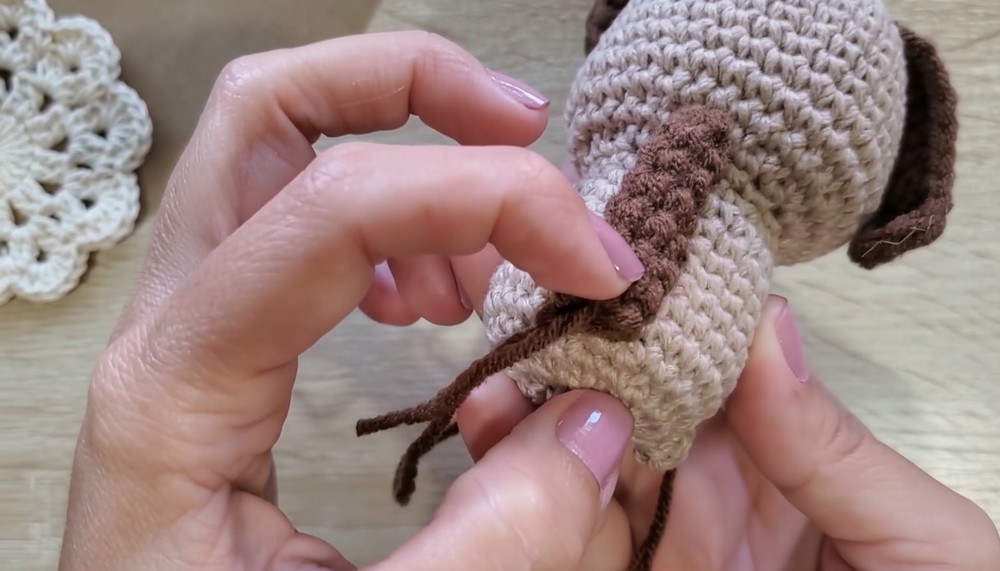 Crochet Dog Amigurumi Keychain Pattern 8
