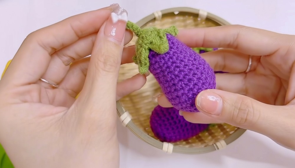 Crochet Eggplant Amigurumi Pattern 9
