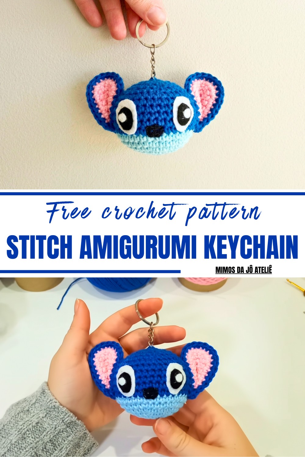 Crochet Stitch Amigurumi Keychain Pattern