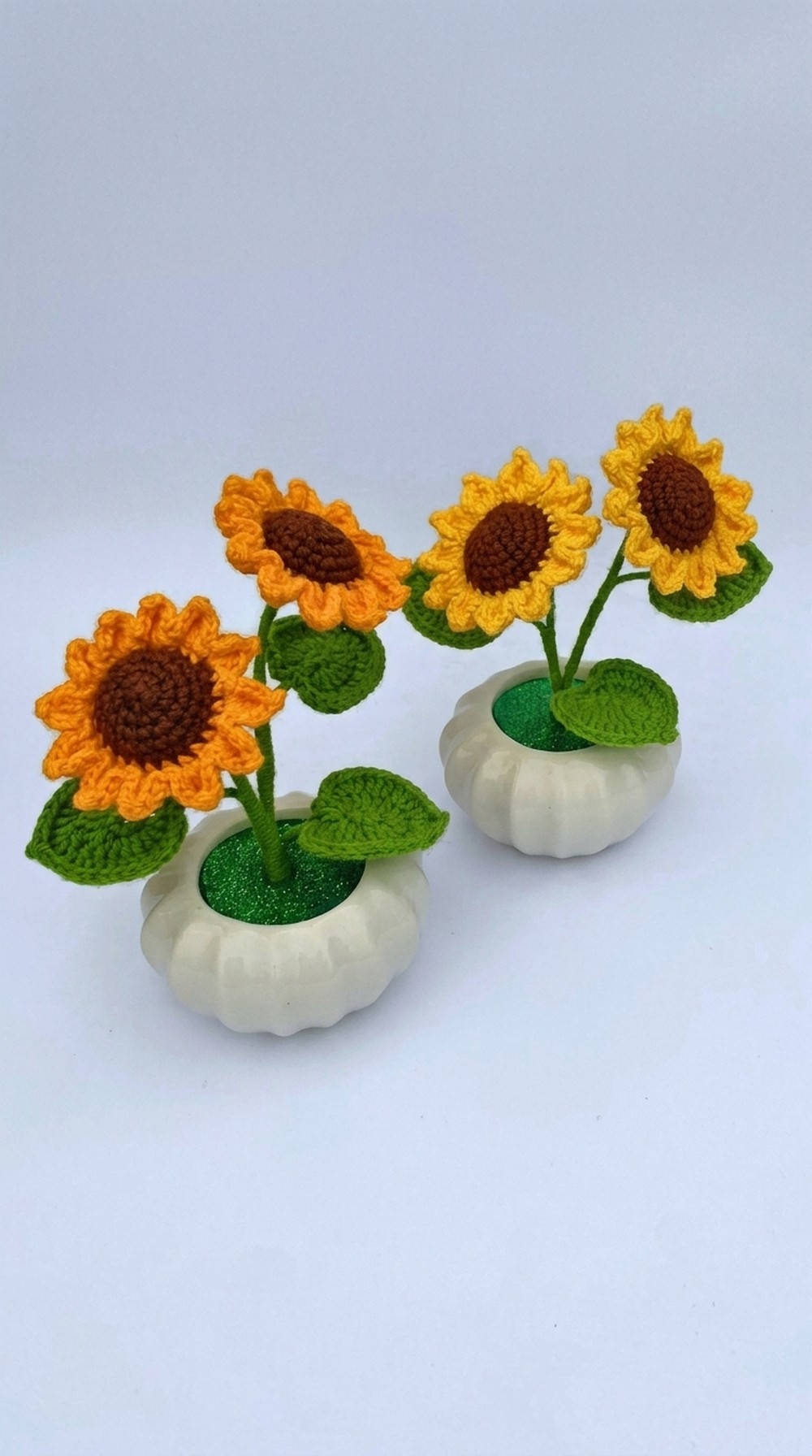 Crochet Sunflower In Macetita Pattern 8