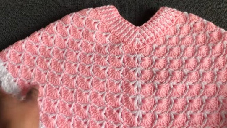 Beautiful Crochet Baby Poncho Pattern 9