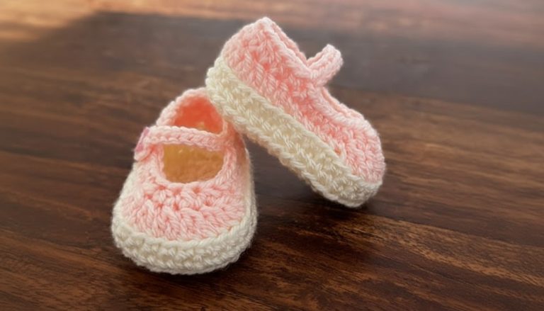 Crochet Baby Mary Jane Booties Pattern 8