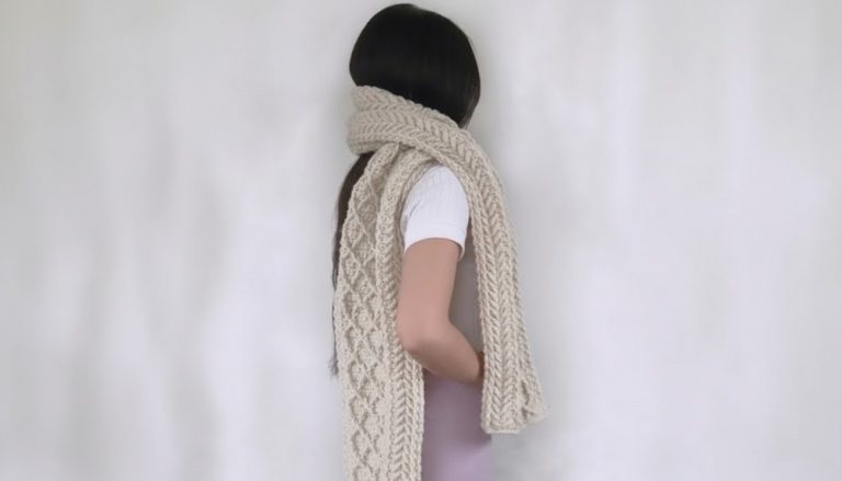 Crochet Cable Stitch Scarf Pattern 8