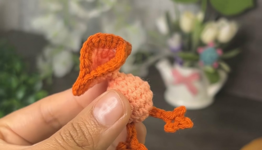 Crochet Duck Keychain Pattern 6