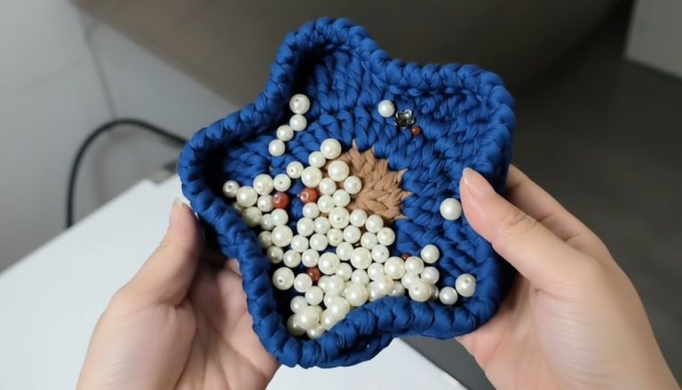 Crochet Five Point Star Storage Box Pattern 8