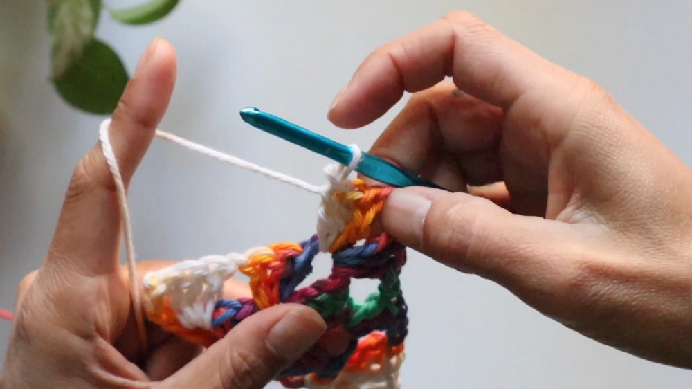 Crochet Granny Square Bandana Pattern 3