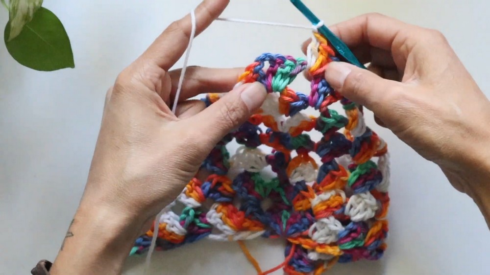 Crochet Granny Square Bandana Pattern 4