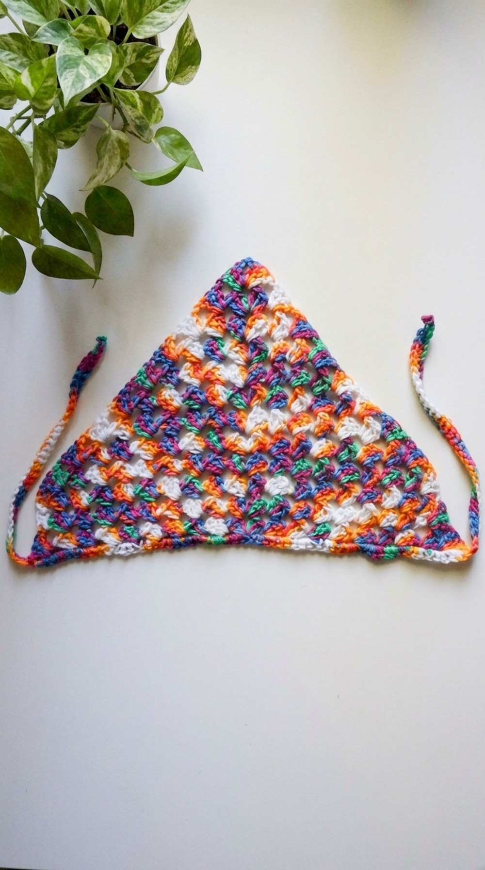 Crochet Granny Square Bandana Pattern 7