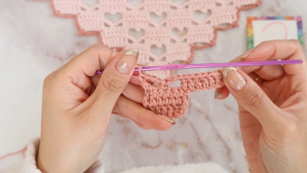 Crochet Heart Bandana Pattern 2