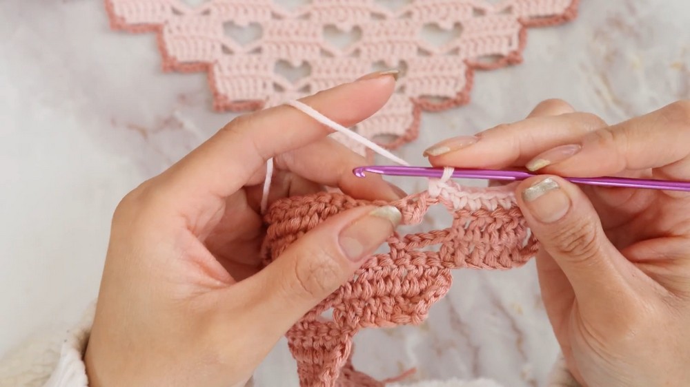 Crochet Heart Bandana Pattern 4