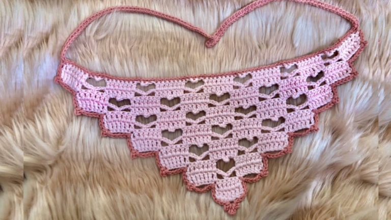 Crochet Heart Bandana Pattern 7