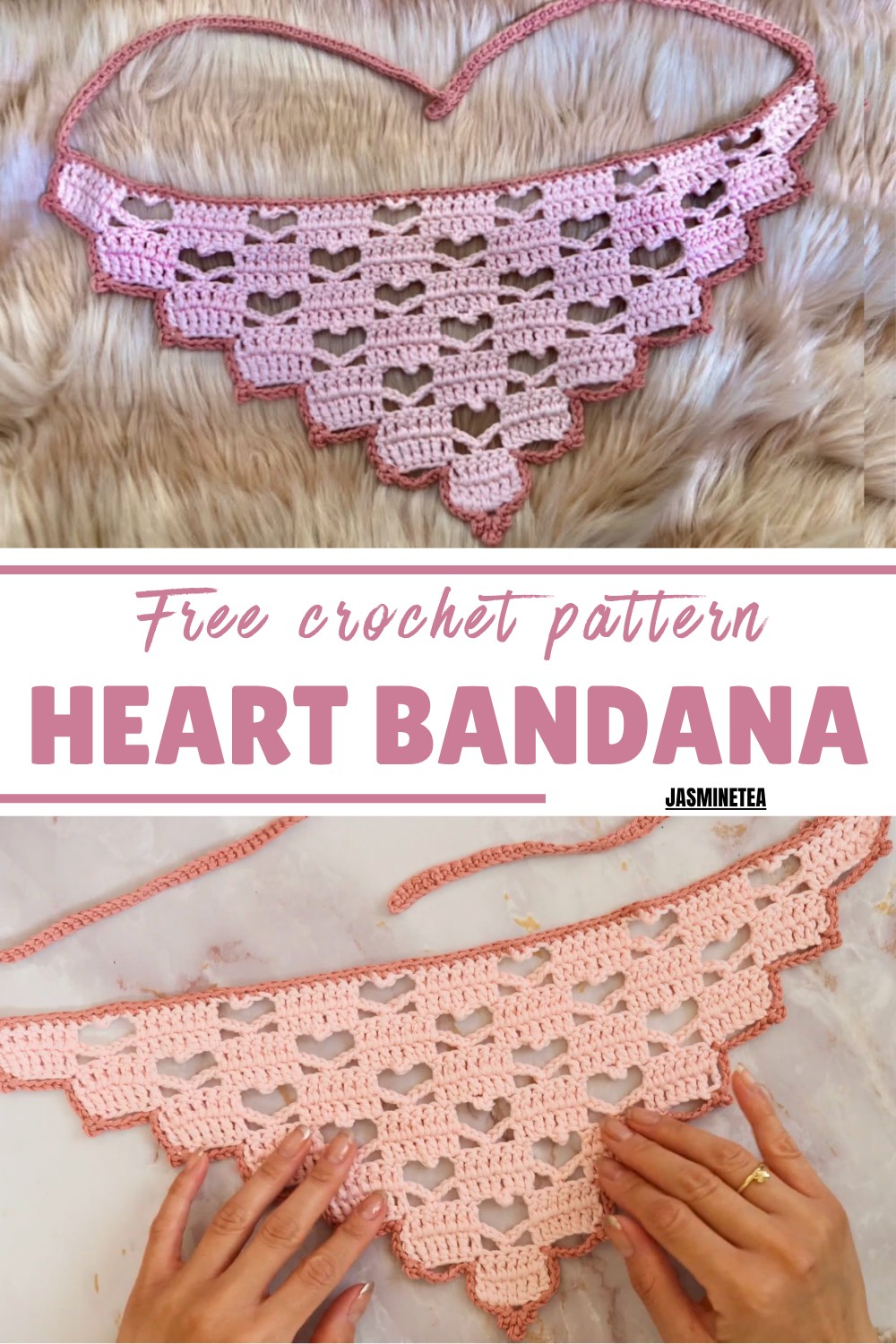 Crochet Heart Bandana Pattern