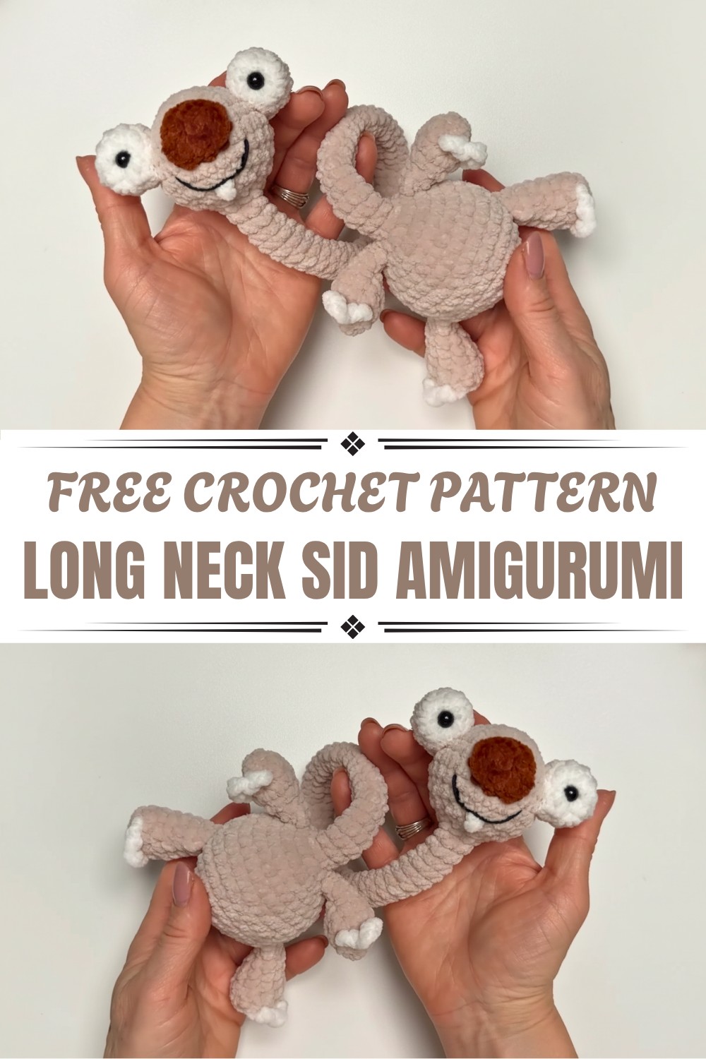 Crochet Long Neck Sid Amigurumi Pattern