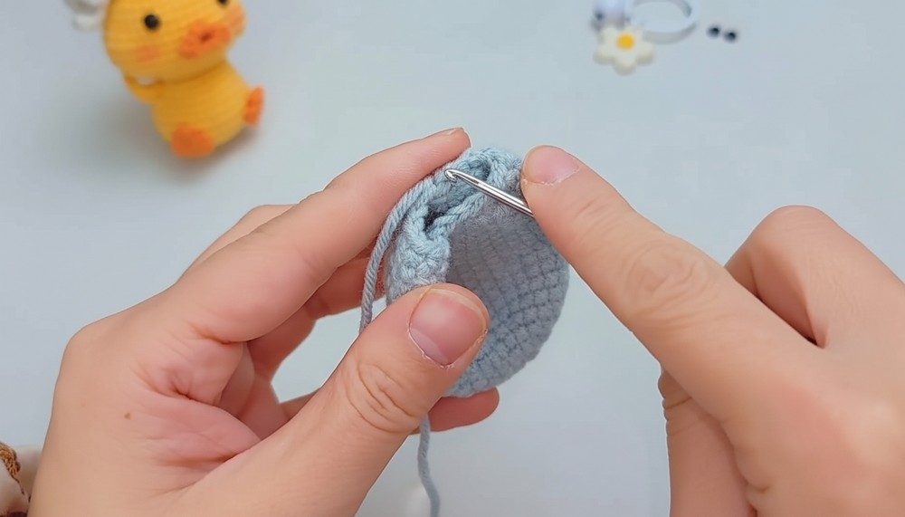 Crochet Mini Duck Keychain Pattern 3