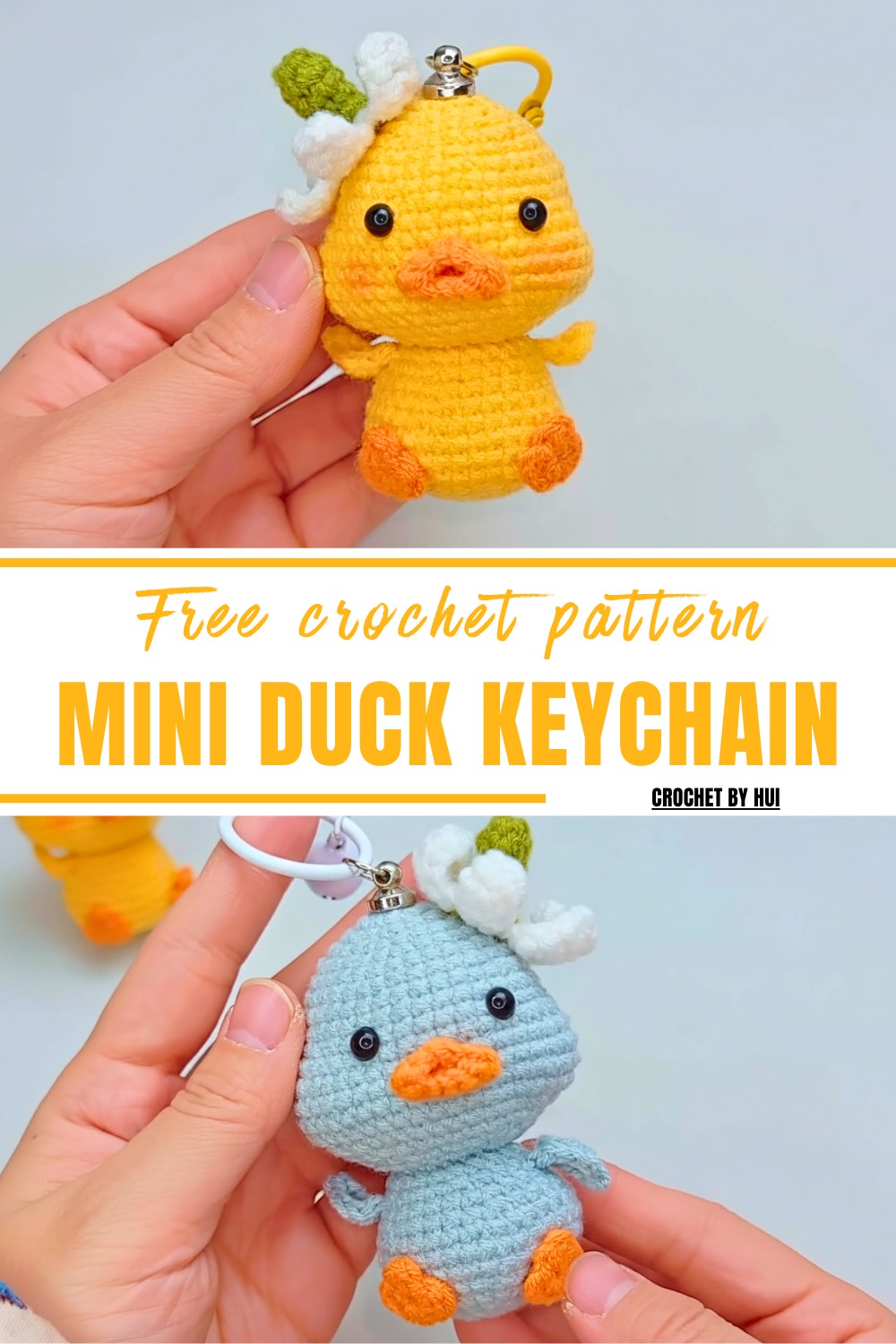 Crochet Mini Duck Keychain Pattern