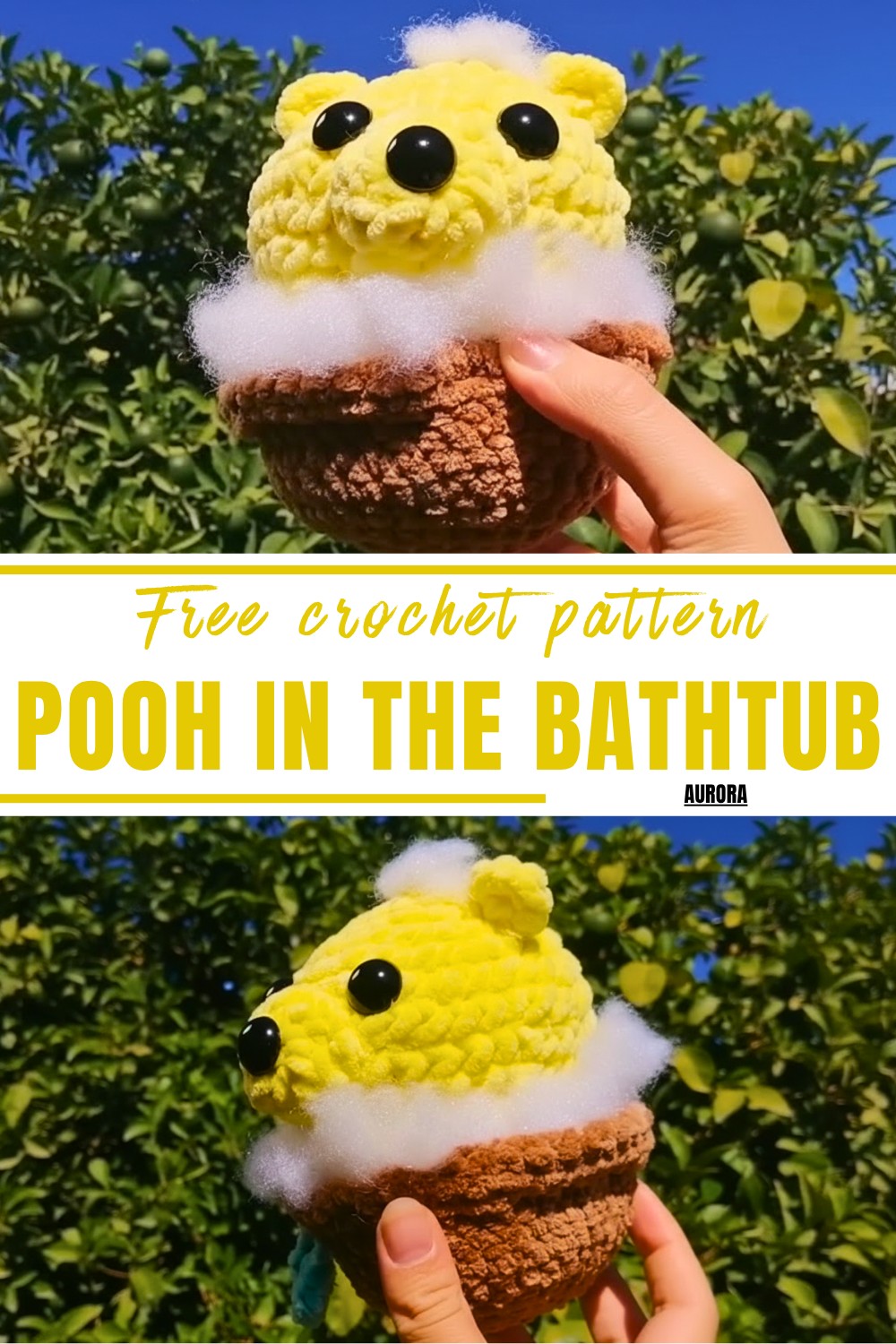 Crochet Pooh In The Bathtub Pattern