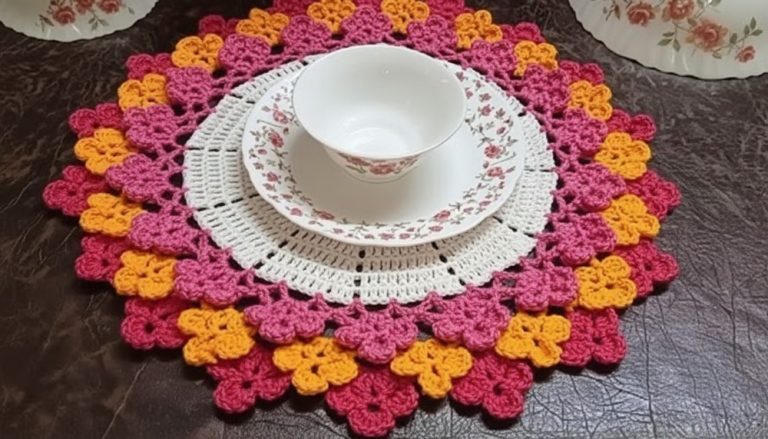 Crochet Round Placement Pattern 8