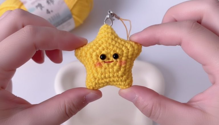 Crochet Star Keychain Pattern 7