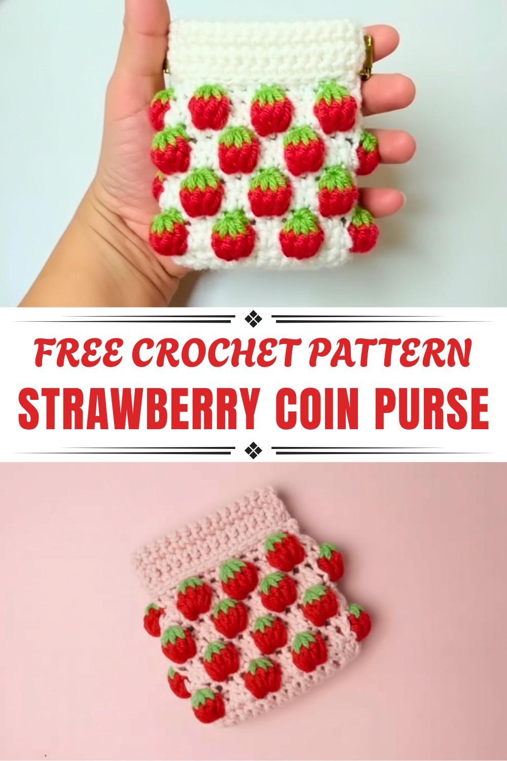 Crochet Strawberry Coin Purse Pattern