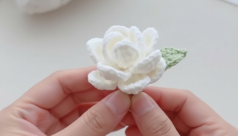 Crochet White Jasmine Flower Pattern 8