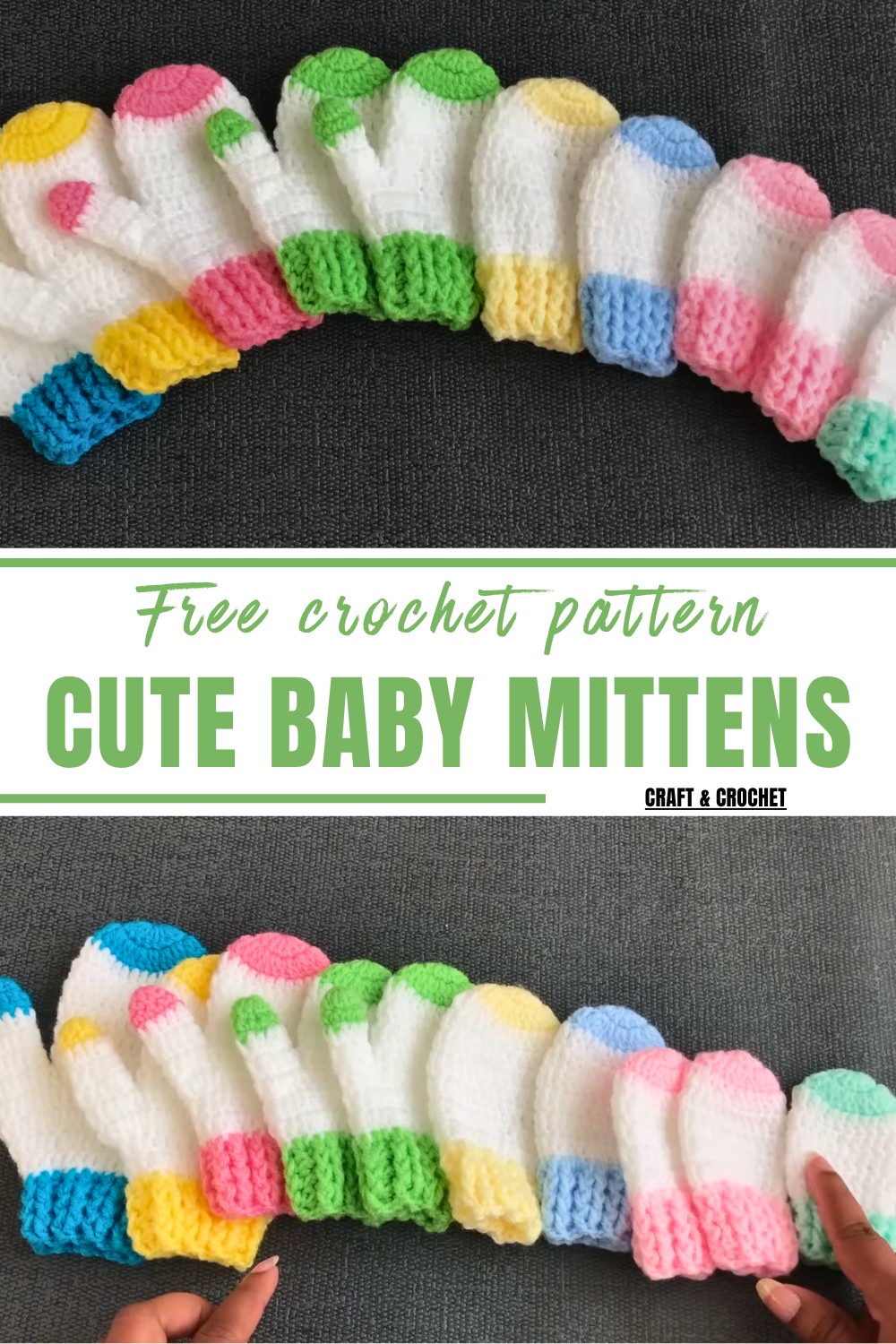 Cute Crochet Baby Mittens Pattern