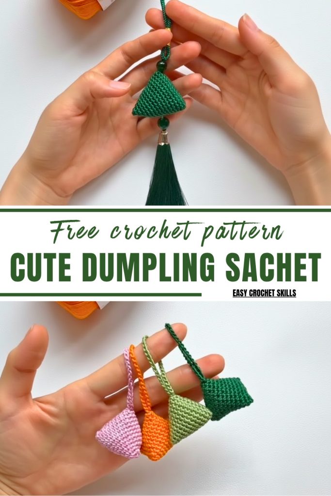 Elegant Crochet Dumpling Sachet Pattern for Gifting or Decor - The Newlywed