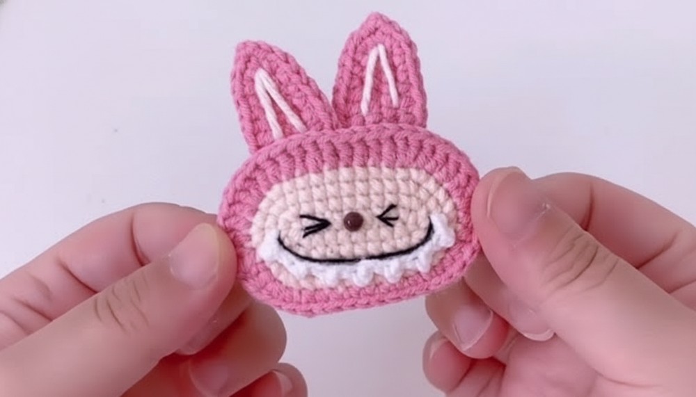 Cute Crochet Labubu Hairpin Pattern 6