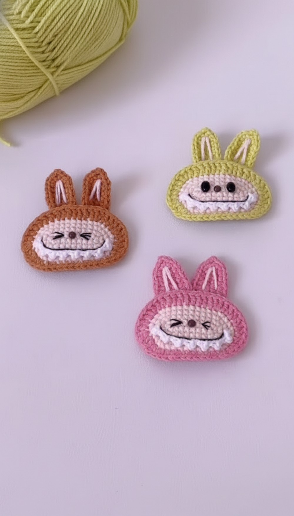 Cute Crochet Labubu Hairpin Pattern 7