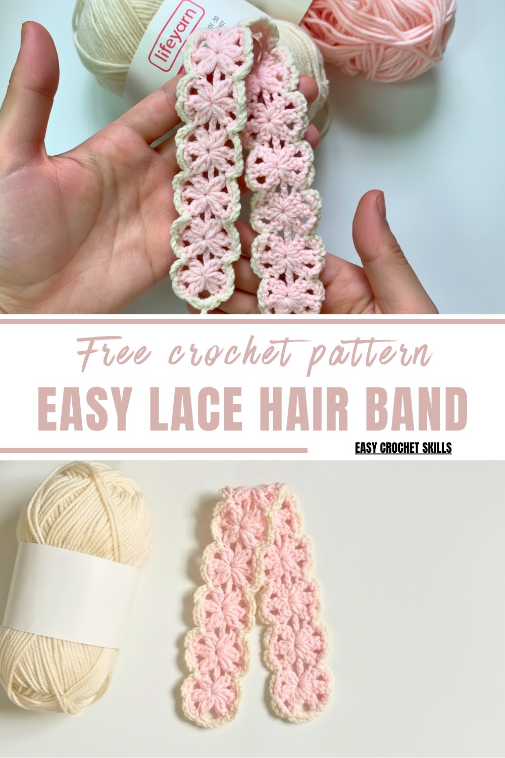Easy Crochet Lace Hair Band Pattern