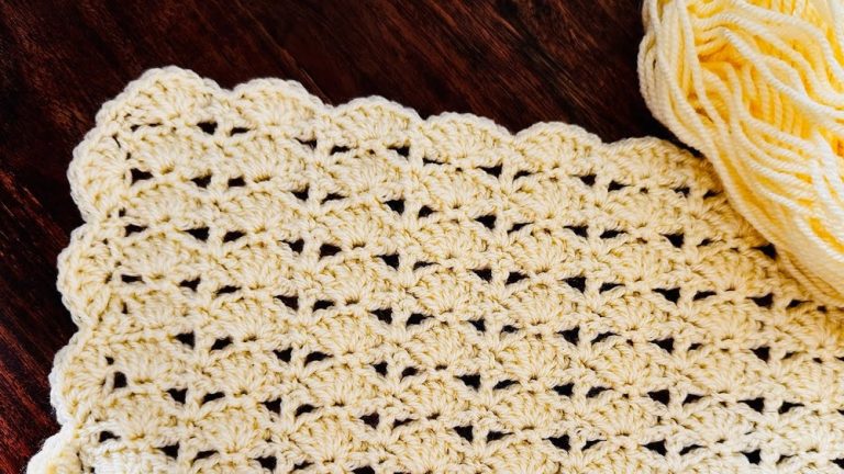 Easy Crochet Lightweight Baby Blanket Pattern 8