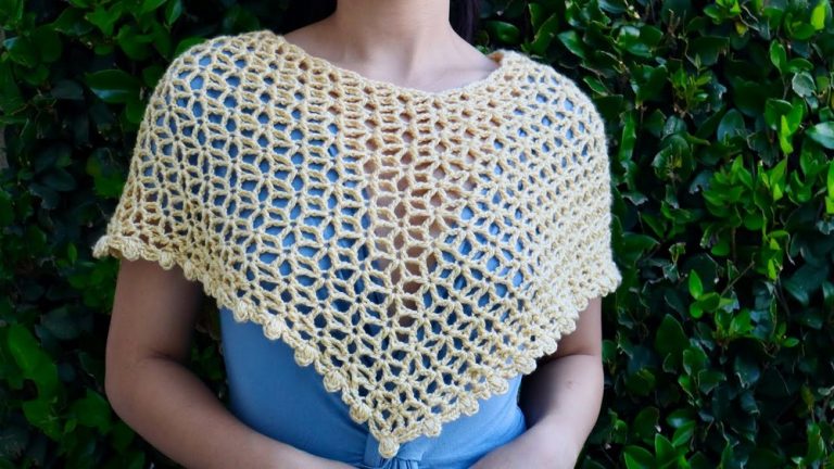 Easy Crochet Poncho Top Pattern 9