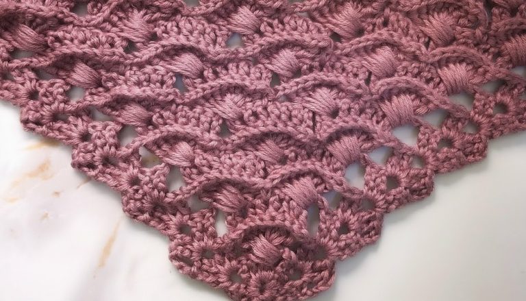 Easy Crochet Waves Shawl Pattern 8