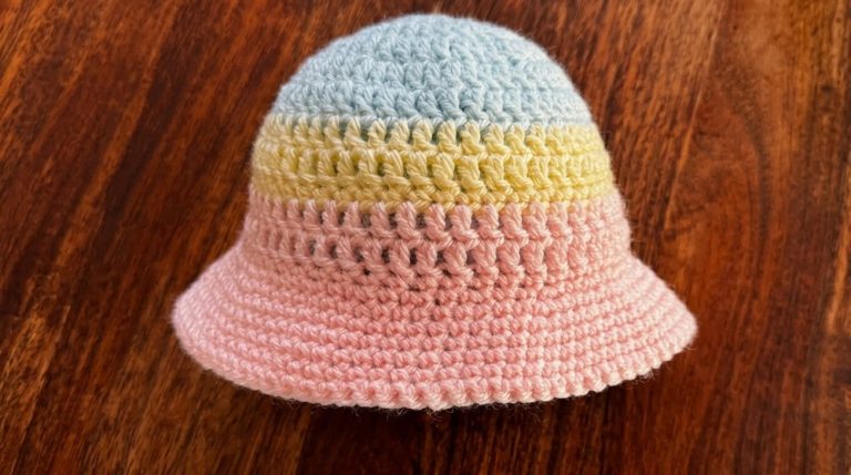 Fast Baby Crochet Sun Hat Pattern 8