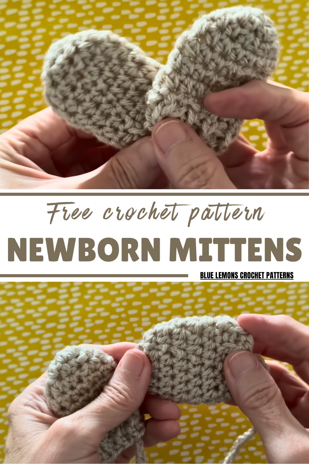 Newborn Crochet Mittens Pattern